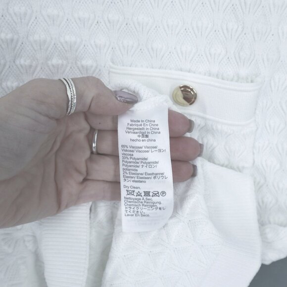 J. Crew Textured Lady Sweater Dress Women S White Preppy Professional Office NWT - Picture 5 of 16